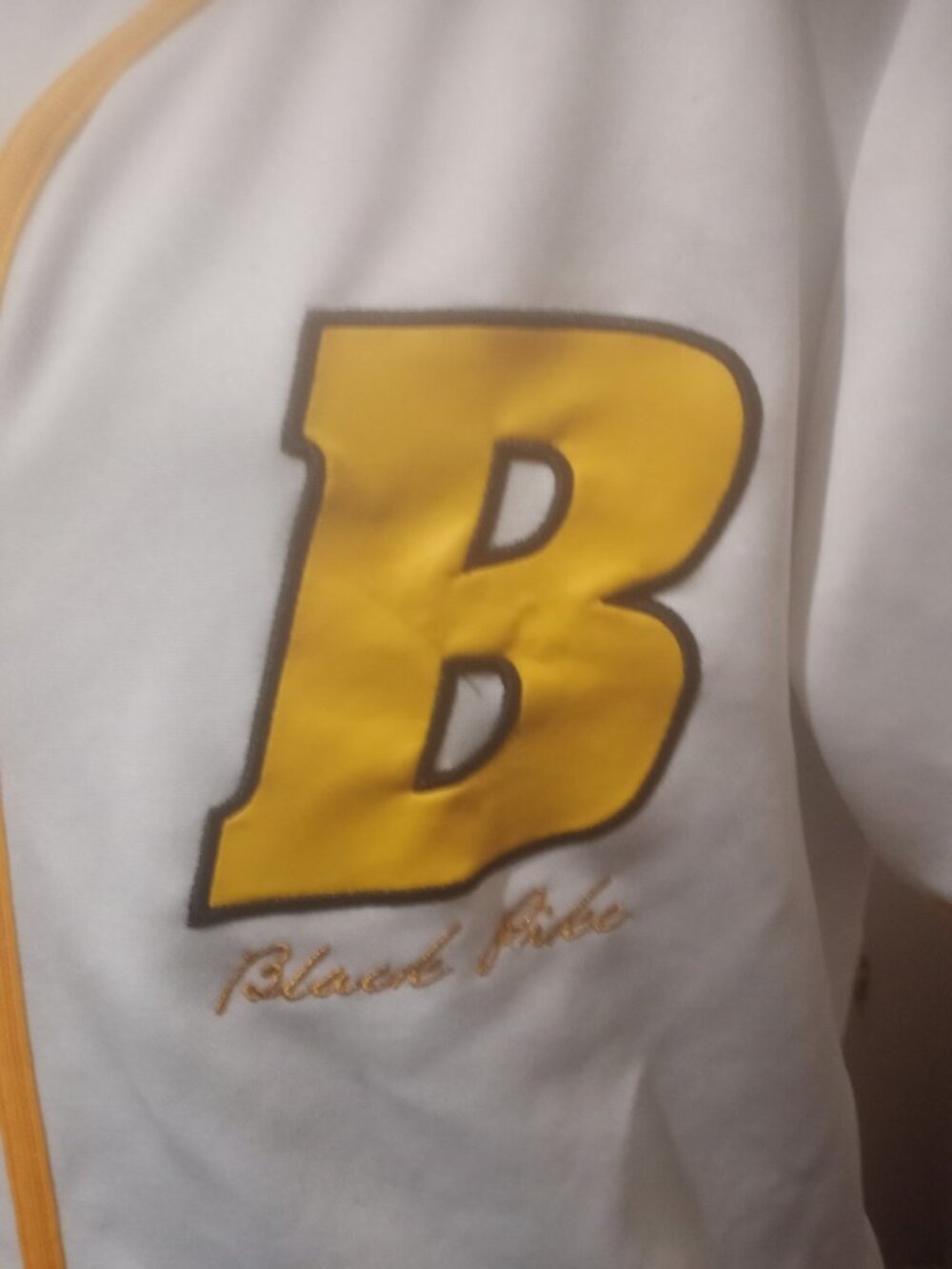 Black Pike Legend Collection Baseball Jersey Men XL Embroidered Streetwear White - Picture 3 of 13